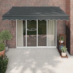 vidaXL Zložljiva tenda antracitna 3x2,5 m blago in aluminij Cene