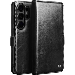 QIALINO Vintage denarnica etui Galaxy S26 Ultra, video stojalo, Črna, (5000275385) Cene