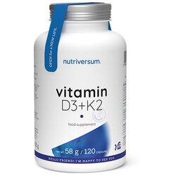 NUTRIVERSUM vitamin D3 + K2, 120 kapsula – podrška imunitetu i zdravlju kostiju Cene