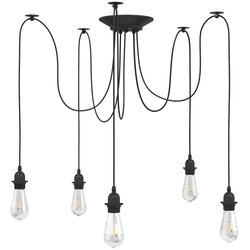VISILICA s 5 grla E27 crni metal Cene