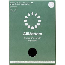 AllMatters Period Underwear High Waist Black - L Cene