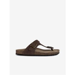 Geox Brown Women's Leather Flip-Flops - Women Cijene