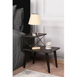 Hanah home noćni stočić cross dark brown Cene