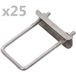 vidaXL u-spojnik za stupove ograde 60 x 40 mm 25 setova Cijene