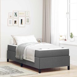 vidaXL Krevet s opruga kutije Tamno siva, Crna 100 x 200 cm Cijene