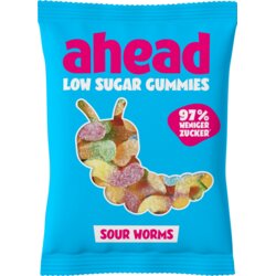 A-head Sour Worms Low Sugar Gummies - 50 g Cene