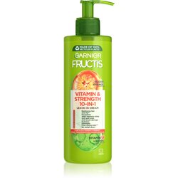Garnier fructis vitamin & strength 10-IN-1 leave-in-cream nega brez izpiranja za oslabljene lase proti izpadanju las 400 ml za ženske Cene