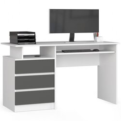 AKORD CLP DESK 135cm BELO / SIVO, (21702703) Cene