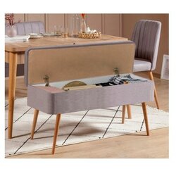 Hanah home Set Trpezarijski sto, 2 trpezarijske stolice i klupa Vina 0701 3, Svijetlosivi Cijene