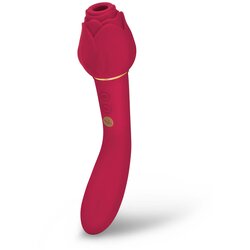 Secret Kisses Rosegasm Twosome Suction Vibe Red Cene