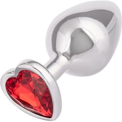 California Exotics Jewel Heart Plug Large Ruby Cene