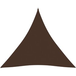 vidaXL Senčno jadro oksford blago trikotno 3x3x3 m rjavo, (20965085) Cene