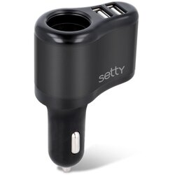 Setty Avto vtičnica za vžigalnik - razdelilnik in 2x USB Cene