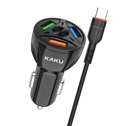 Kaku avtopolnilec KSC-493 3.0 qc s kablom 1m type c - črn Cene