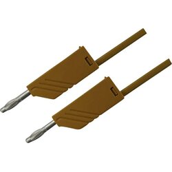 SKS Hirschmann 4mm PVC-test lead\, on both sides stackable plugs\, 2\,5mm²\, 100 cm Merilni kabel 1m rjava\, MLN 100/2\,5 934063105, (20423241) Cene
