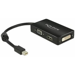 Delock DisplayPort / VGA / HDMI / DVI Adapter [1x Muški konektor Mini DisplayPort - 1x Ženski konektor VGA, Ženski konektor HDMI Cene