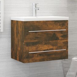 vidaXL Omarica za umivalnik dim. hrast 60x38,5x48 cm inženirski les Cene