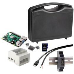 Joy-it Din-Rail Set Raspberry Pi® 4 B 2 GB 4 x 1.5 GHz uklj. DIN kućište, uklj. napajanje DIN tračnice, uklj. USB kabel, Cene