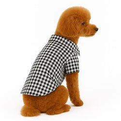 Paws & Whiskers Odelo za pse Blackcheckered Shirt, Crno Cene