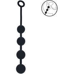 Levelz Round Silicone Anal Balls L 40mm Black Cene