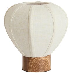 Light & Living Kremno bela kovinska namizna svetilka s tekstilnim senčilom (višina 23,5 cm) Kyzo – Cene