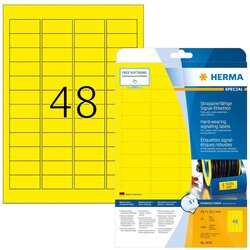SOLPLANET HERMA Labels signalling hard-wearing A4 45,7x21,2 mm yellow strong adhesion film matt weatherpr. 1200 pcs. Cene