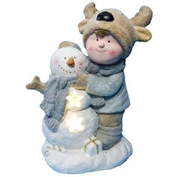  Willy, novogodišnja dekoracija, dečak i Sneško Belić, plava, 39cm ( 770109 ) Cene