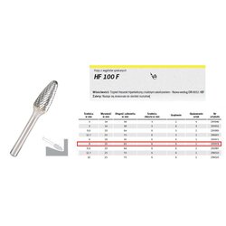 Klingspor kovinski rezalnik hf 100 f fi = 8,0x20mm mandle 6mm tipa rbf, hiperbolični slop, (21101506) Cene