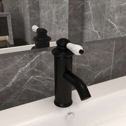  Kupaonska slavina za umivaonik crna 130 x 180 mm Cijene