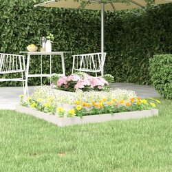 vidaXL Visoka greda bela 110x110x27 cm trdna borovina Cene