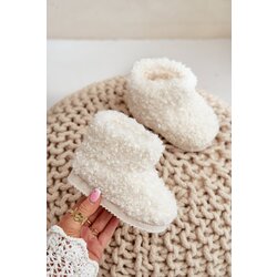 FR1 Children's Snow Boots With Fur Lamb Type Light Beige Mevael Cene