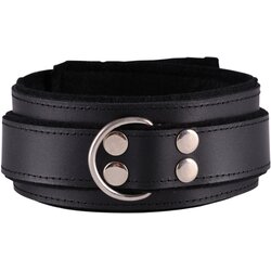 Dominate Me Leather Collar D32 Black-Black Cene