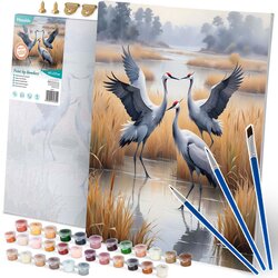 Massido Paint by Numbers Kit - Cranes 40x50 cm for Creative Fun, (21738645) Cene