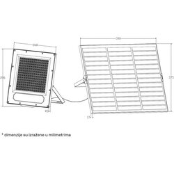 BB Link doo Solarni LED reflektor sa senz. 240W 5000K 3000lm Cene