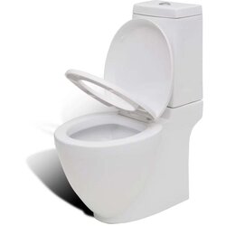 Keramička Keramična WC školjka pretok vode zadaj bela, (20766867) Cene
