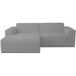 Scandic Siva kutna garnitura od bouclé tkanine (s lijevim kutom) Roxy – Cene