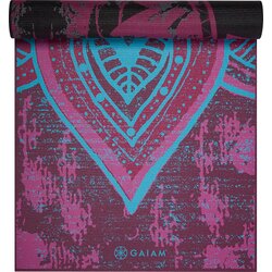 GAIAM BE FREE premium dvostranska podloga za jogo - Črna/roza sonce in luna/lotus in om Cene