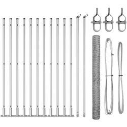 vidaXL Set ograde Set od 2 Pocinčani čelik 25 x 1.5 m Izdržljivo Cijene