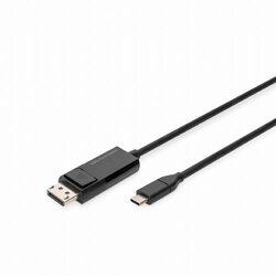 Digitus DisplayPort / USB-C® priključni kabel DisplayPort utikač, USB-C® utikač 2 m crna AK-300334-020-S pozlaćeni kontakti USB-C® Display kabel Cene
