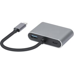 iBox IUHCHDVGA USB Type-C Hub 4-in-1 USB 3.0 + PD 100W + HDMI 4K 30Hz + VGA Full HD Cene