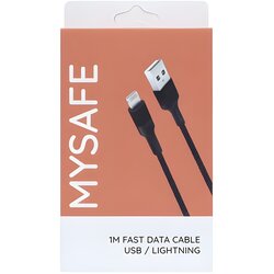 MySafe kabel - 1m - Lightning - Crna Cene