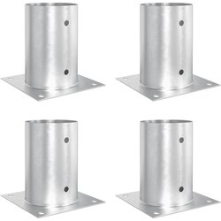 vidaXL Okrogla podlaga 4 pcs Srebrna 15 x 15 x 15 cm Kovina, (5000249087) Cene