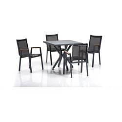  Samara 1 Grey, Black vrtna miza in stoli, (21065120) Cene