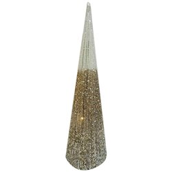 Shiny cone Novogodišnja svetlucava jelka 80cm zlatna Cene
