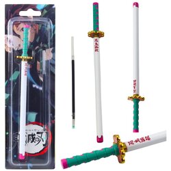 Katana Sword Anime kemijska olovka metalna crna tinta s zamjenjivim punjenjem, tirkizna Cene