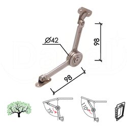 Dabel podizni mehanizam a900 nikl 196 mm štel 75*-110* Cene