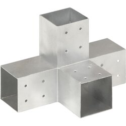 Spojnik za stupove u X-obliku od pocinčanog metala 81 x 81 mm Cene