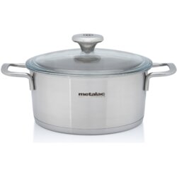 Metalac INOX POSUDA PLITKA SANTINO 20 CM/2,60 LIT BOROSILIKAT POKL. CrNi 18/10 Cene