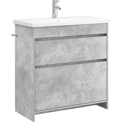 vidaXL Komplet pohištva za kopalnico Betonsko siva 81 x 40 x 84,5 cm, (5000245905) Cene