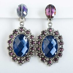 Branic Jewelry Minđuše sa plavim kristalima Violet Cene
